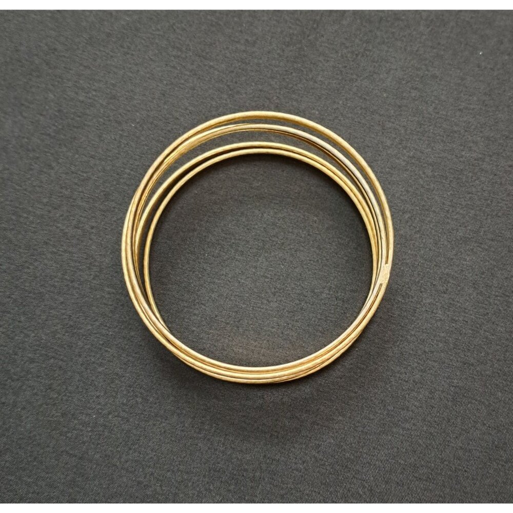 Premier Designs "Illusion" Antiqued Gold Plated 7 3/4 In Bangle Bracelet